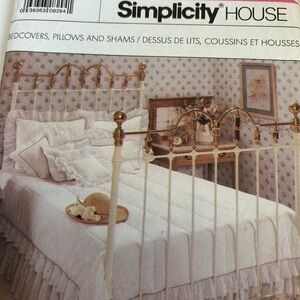 🔥$2 Simplicity 8897 sewing pattern duvet cover, sham, pillows kit 🪡